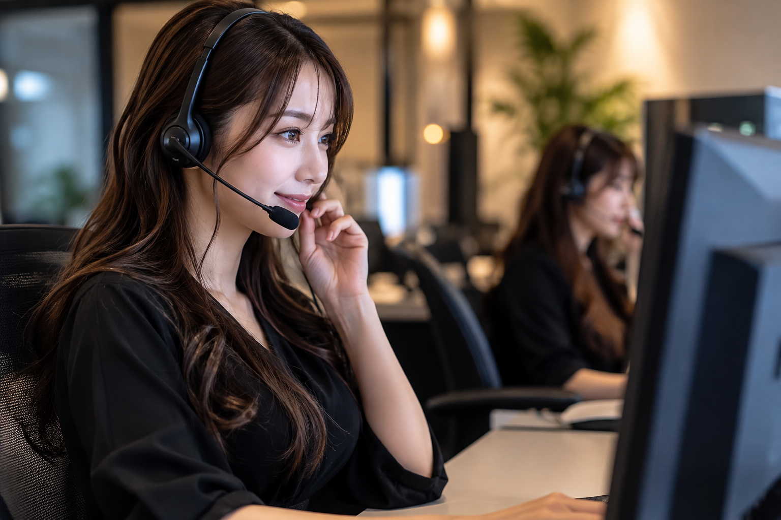 メンズエステ専門の受付対応イメージ
