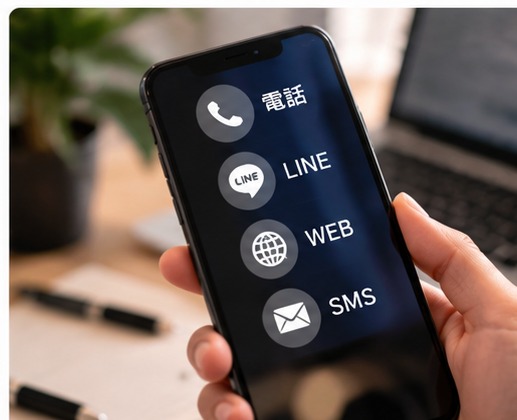 LINE・WEB・SMS対応のイメージ